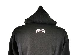 Sweat à capuche ICE RAPTOR NOIR logo blanc et rouge (7 - 8 ans)