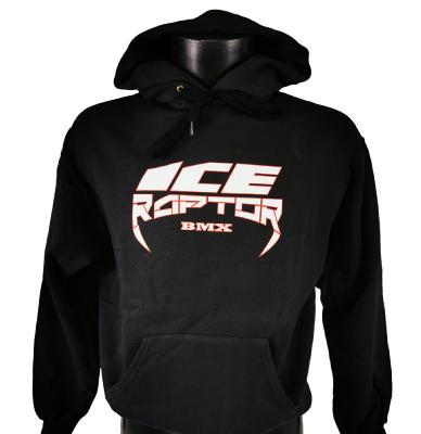 Sweat à capuche ICE RAPTOR NOIR logo blanc et rouge Small 