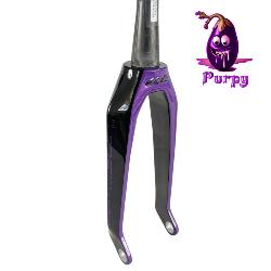 Fourche carbone ICE SWAT2.0 TAPERED 20" Axe Ø 20mm, Noire / Violet Purpy 