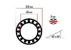 Roulement YUNIPER NITRO ACB518 *SUPERLIGHT* (40.00 x 51.80 x 8) 45°/45°