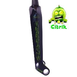 Fourche carbone ICE SWAT2.0 TAPERED 20" Axe Ø 20mm, Noire / Lime Citrik  