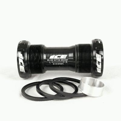 Boitier de pédalier ICE BSA compatible Shimano et Sram GXP Noir