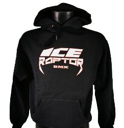 Sweat à capuche ICE RAPTOR NOIR logo blanc et rouge XL