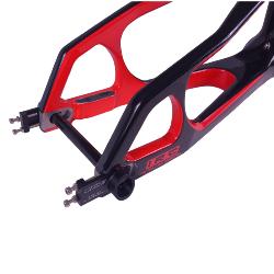 Cadre BMX carbone ICE RAPTOR Noir / Rouge Hot Chili PRO 3 XL