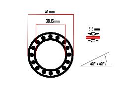 Roulement YUNIPER NITRO ACB41  30.15 x 41 x 6,5 mm - 45°/45°