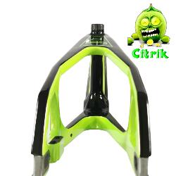 Cadre BMX carbone ICE RAPTOR Noir / Lime Citrik PRO  2 XL