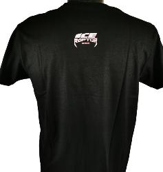 T-Shirt manches courtes ICE RAPTOR noir logo blanc et rouge XL