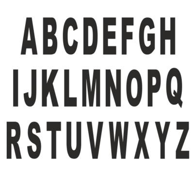 Lettre pour plaque frontale ou latérale ICE °Q" Noire 4cm 