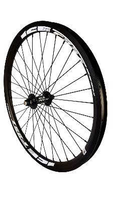 Roue Avant ICE RAFALE 24"X Carbone disque + Moyeu ICE TANK Ø 10mm + Adaptateurs 20mm