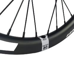 Roue Arrière ICE RAFALE X 20" Carbone + Moyeu ICE HACKER X Disc 36T 15/10 mm