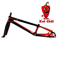 Cadre BMX carbone ICE RAPTOR Noir / Rouge Hot Chili PRO 3 XL