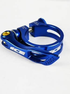 Collier de selle rapide ICE CLAMP Ø 31,8mm  Bleu