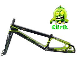 Cadre BMX carbone ICE RAPTOR Noir / Lime Citrik PRO XL
