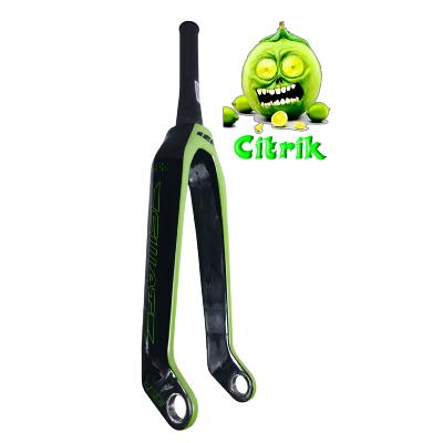 Fourche carbone ICE SWAT2.0 TAPERED 20" Axe Ø 20mm, Noire / Lime Citrik  