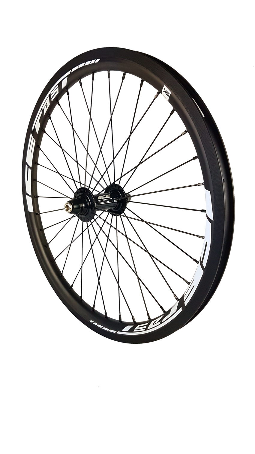 Roue Avant ICE SK 20'' X 1-3/8 Carbone + Moyeu ICE TANK Ø 10mm + Adaptateurs 20mm