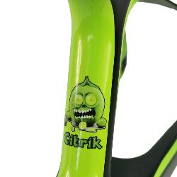 Cadre BMX carbone ICE RAPTOR Noir / Lime Citrik PRO XL