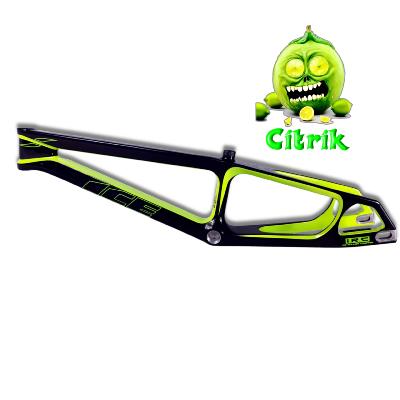 Cadre BMX carbone ICE RAPTOR Noir / Lime Citrik PRO  2 XL