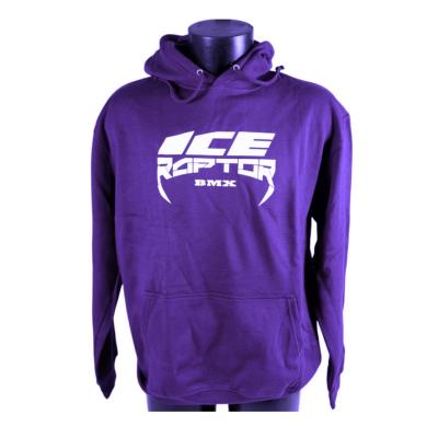 Sweat à capuche ICE RAPTOR violet logo blanc 7-8 ans