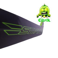 Fourche carbone ICE SWAT2.0 TAPERED 20" Axe Ø 20mm, Noire / Lime Citrik  