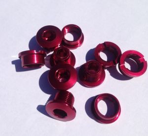 Set vis cheminée (X5) ICE R-BOLT 8,5mm Rouges