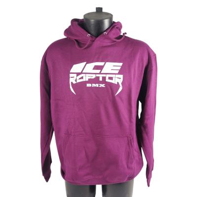 Sweat à capuche ICE RAPTOR bordeau logo blanc S