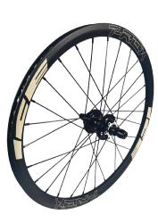 Roue Arrière ICE T-REX Carbone Disc 20" x 1-3/8 + Moyeu ICE HACKER 3.0 Disque 28T logo sable