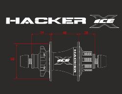 Moyeu arrière BMX ICE HACKER X Disc 36T 15/10 mm