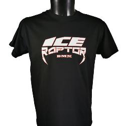 T-Shirt manches courtes ICE RAPTOR noir logo blanc et rouge L