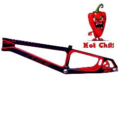 Cadre BMX carbone ICE RAPTOR Noir / Rouge Hot Chili PRO XL